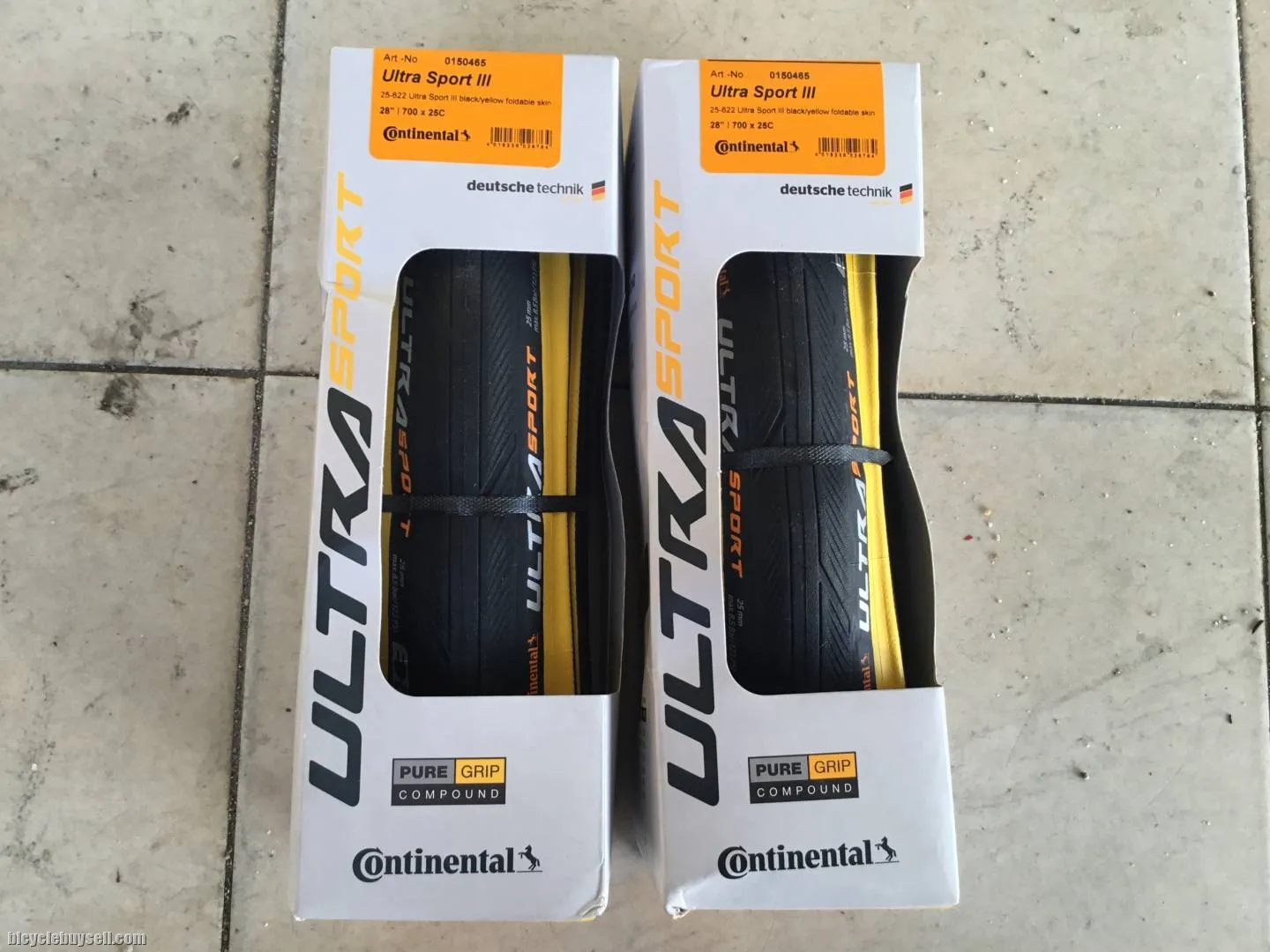 Continental Ultra Sport3 Tires 1Pair - B/Yellow - free courier
