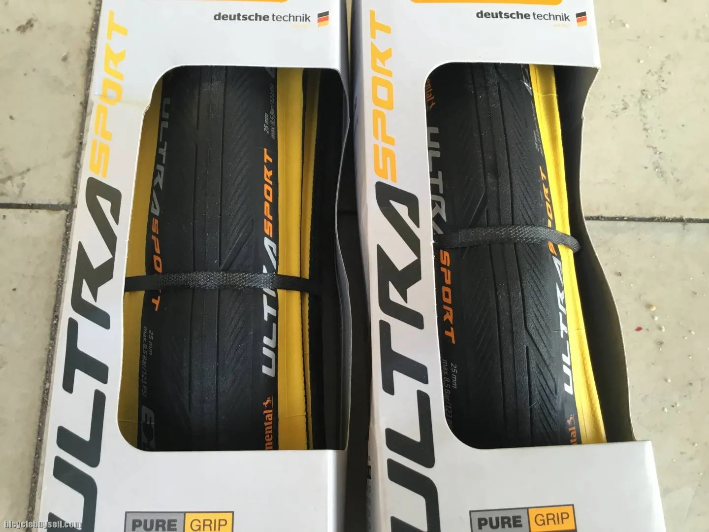 Continental Ultra Sport3 Tires 1Pair - B/Yellow - free courier