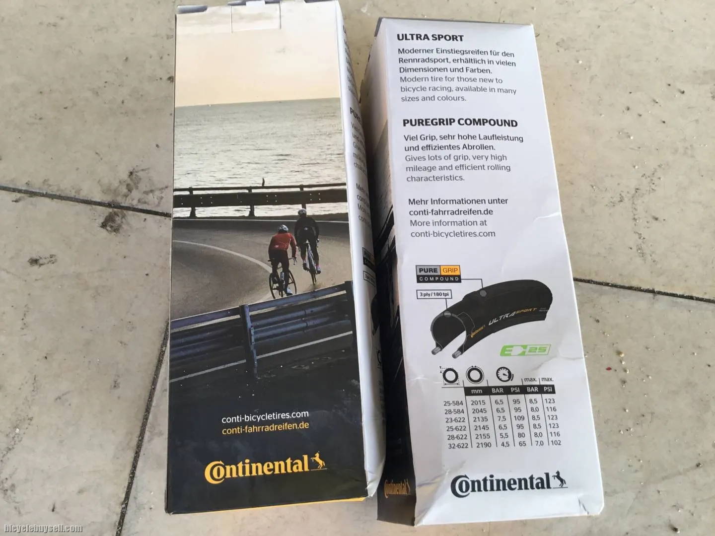 Continental Ultra Sport3 Tires 1Pair - B/Yellow - free courier
