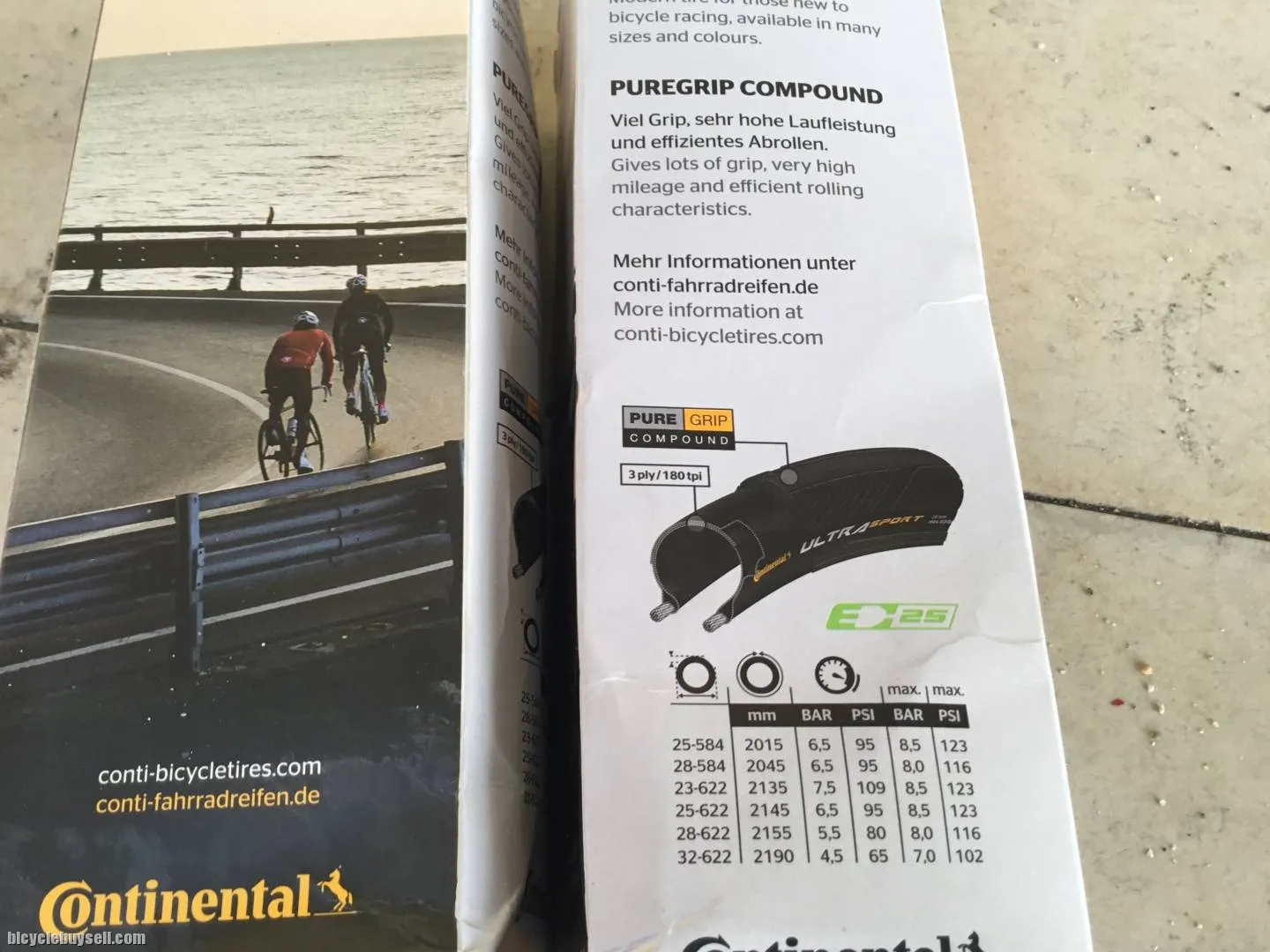 Continental Ultra Sport3 Tires 1Pair - B/Yellow - free courier