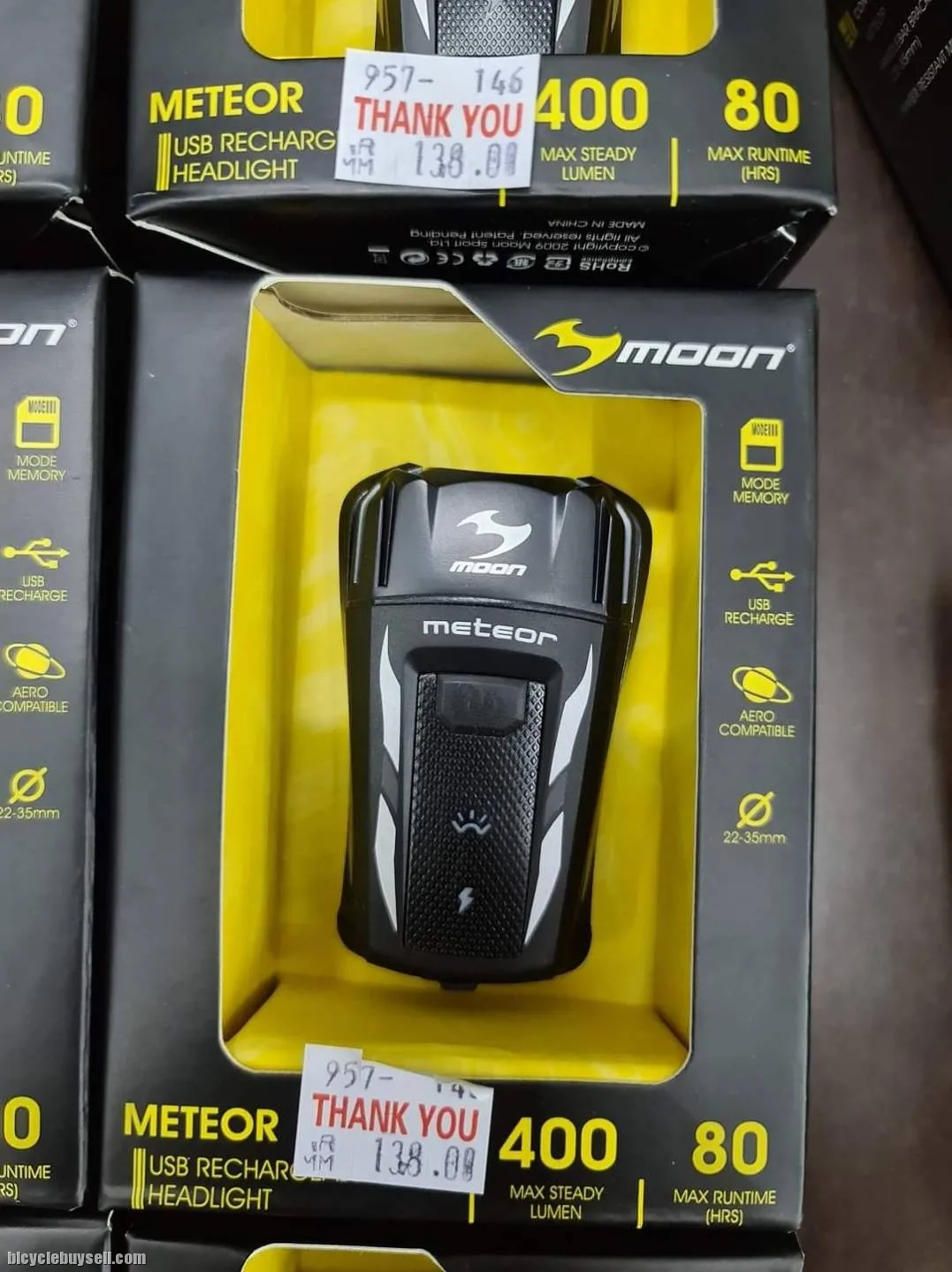 Moon Meteor -400 Lumen- Front Lights (Usb Rechargeable) Brand New !!!!