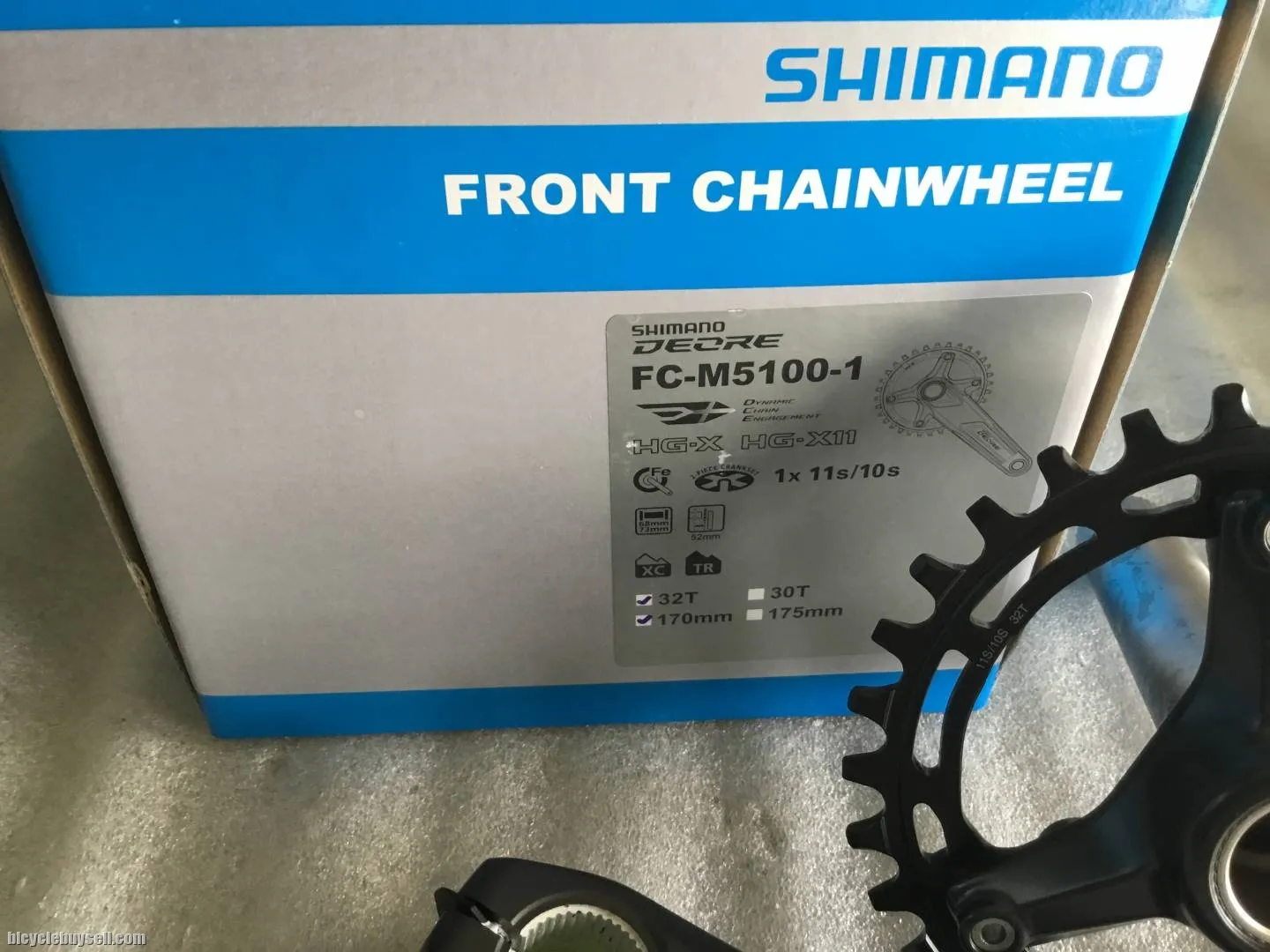 Shimano Deore M5100-1 Crankset 32T 11s @ free pos