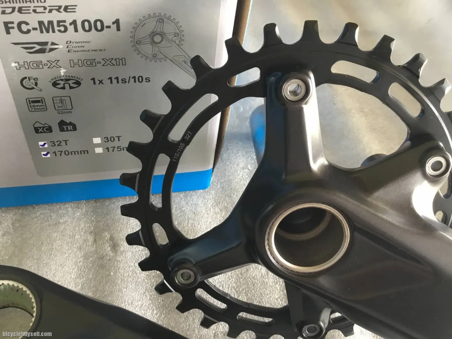Shimano Deore M5100-1 Crankset 32T 11s @ free pos
