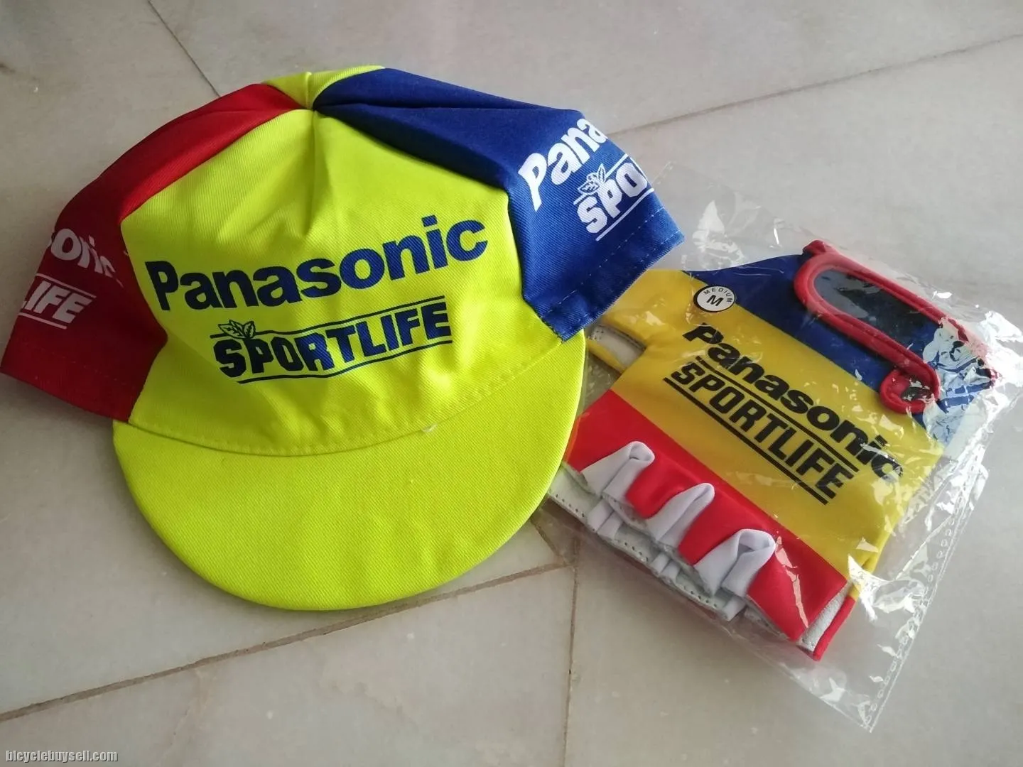 Cycling Cap and Gloves Panasonic New