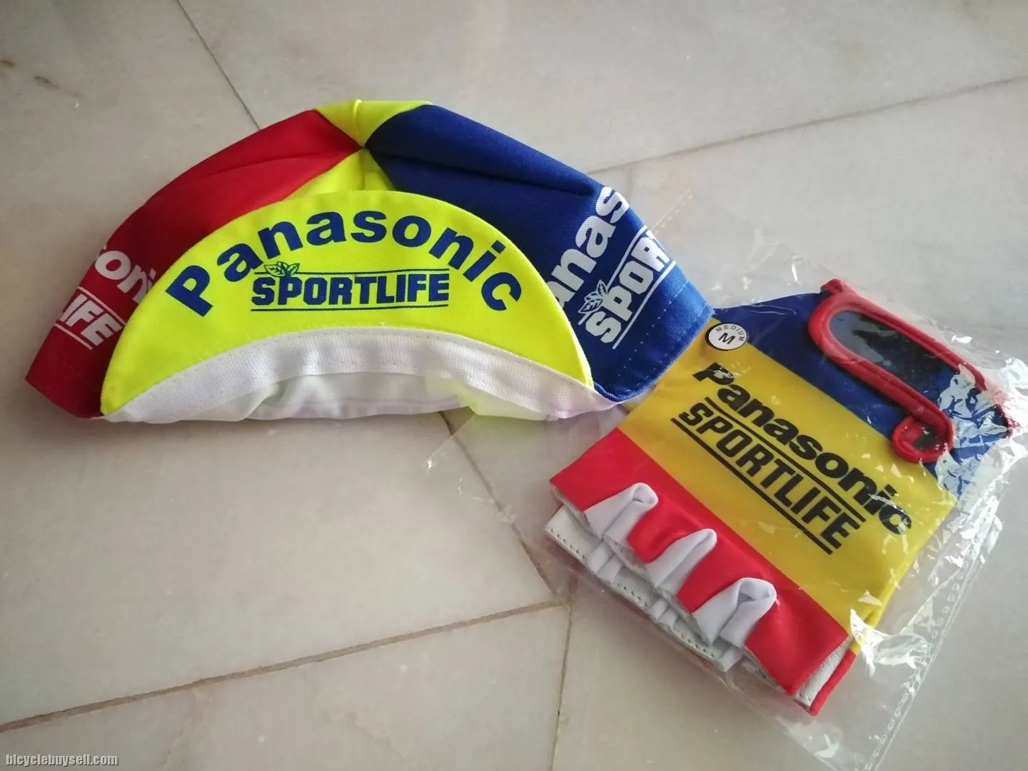 Cycling Cap and Gloves Panasonic New