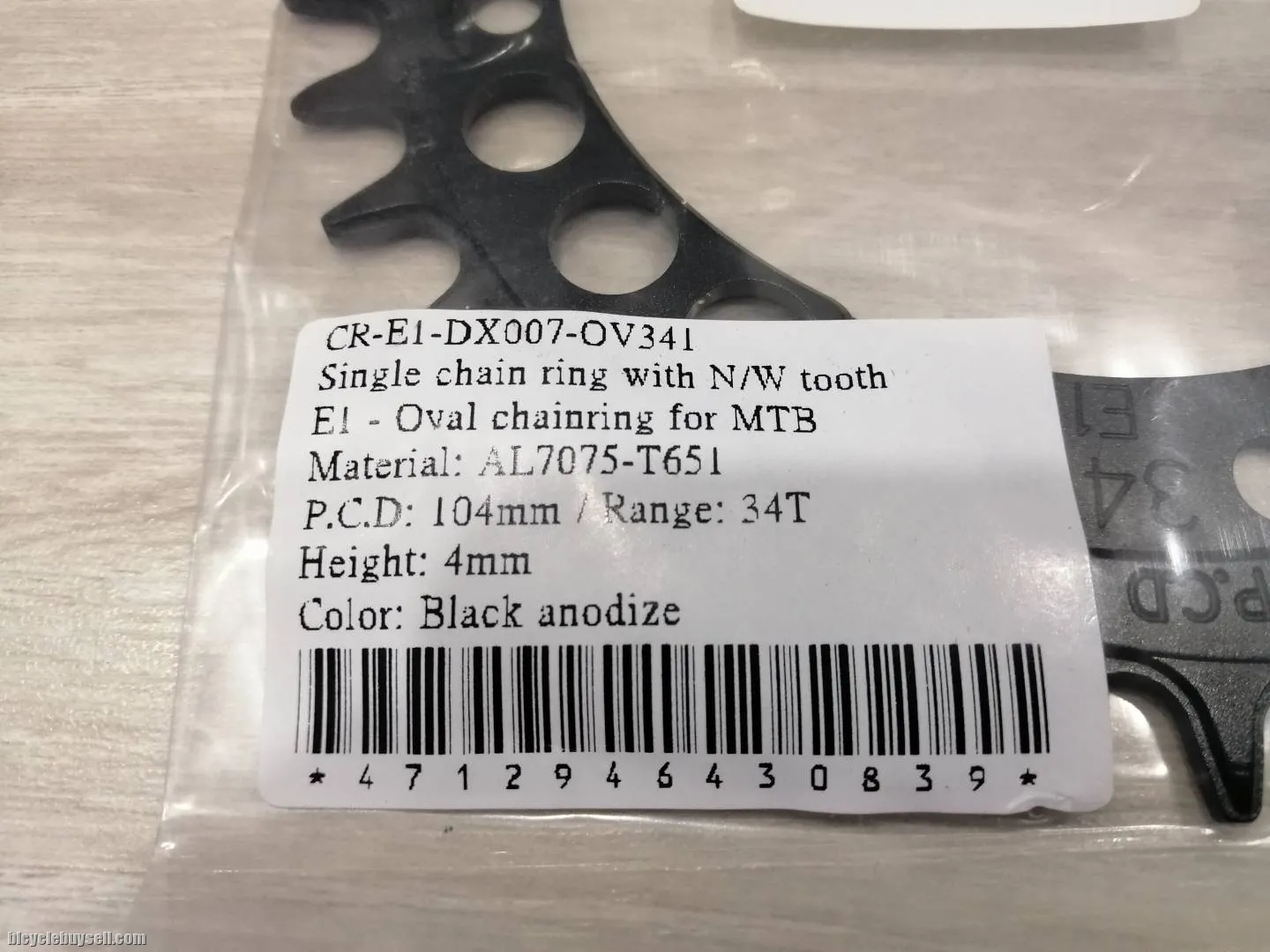 Fouriers DX007 BCD104 34T Oval Single Speed Chainring