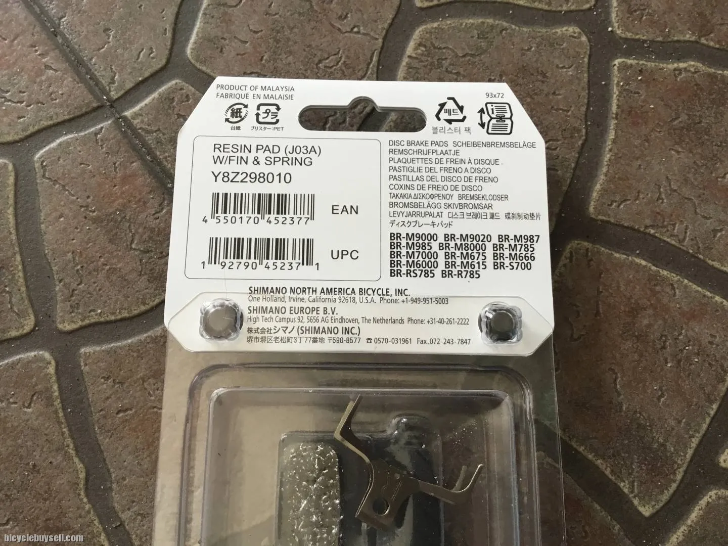 Shimano XT J03A Ice Tech Cooler Pad --  free courier