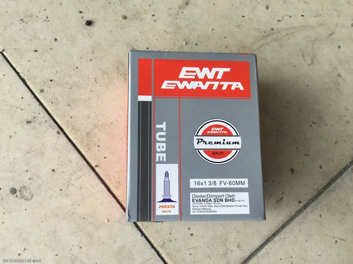 EWT 16 x 1 3/8 FoldingBike Tube 60mm FV - free courier
