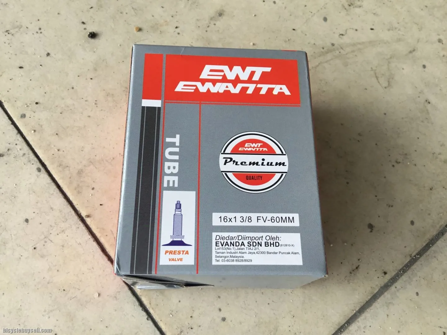 EWT 16 x 1 3/8 FoldingBike Tube 60mm FV - free courier