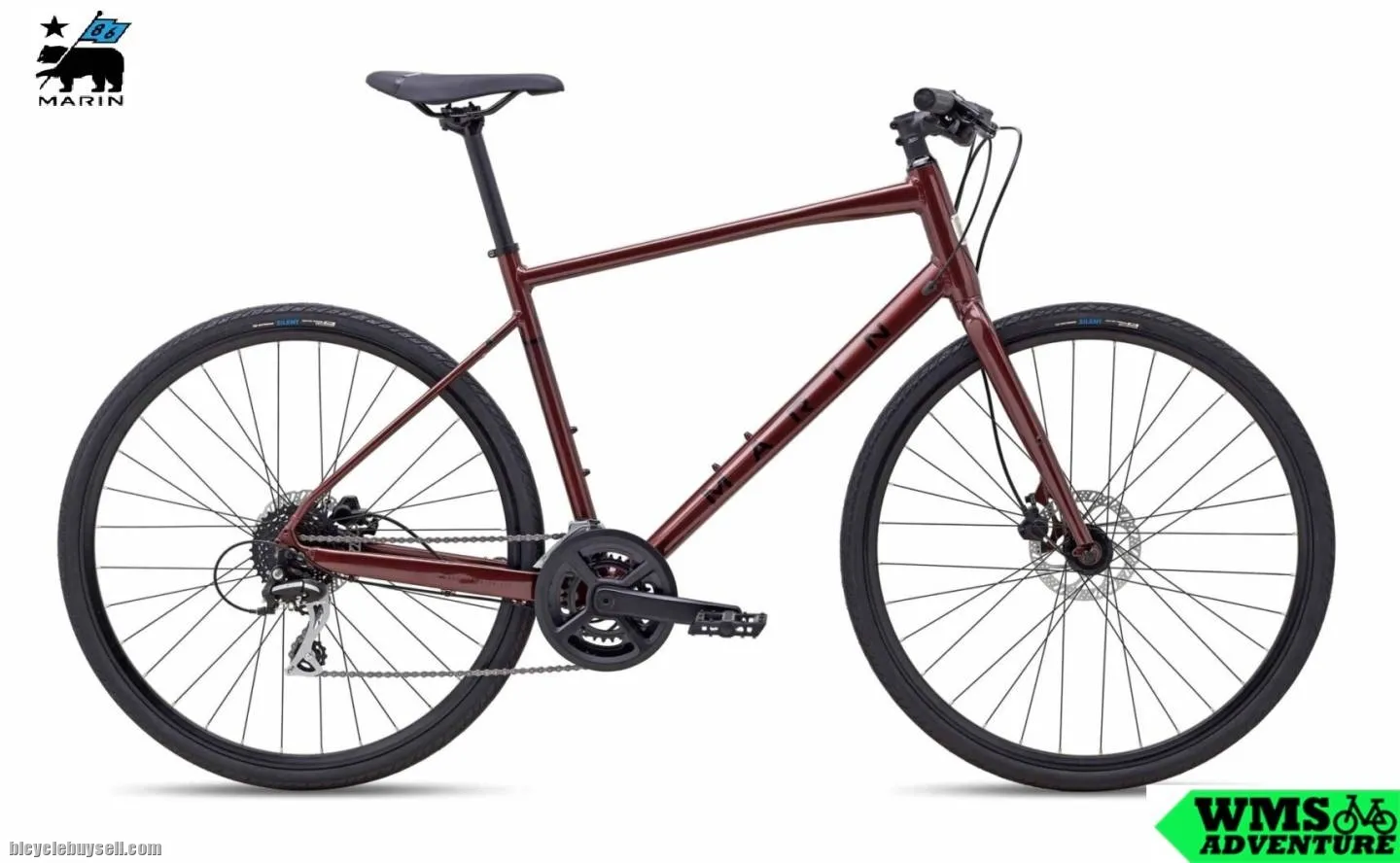 MARIN FAIRFAX 2 HYBRID BIKE URBAN COMMUTE PAVEMENT BICYCLE