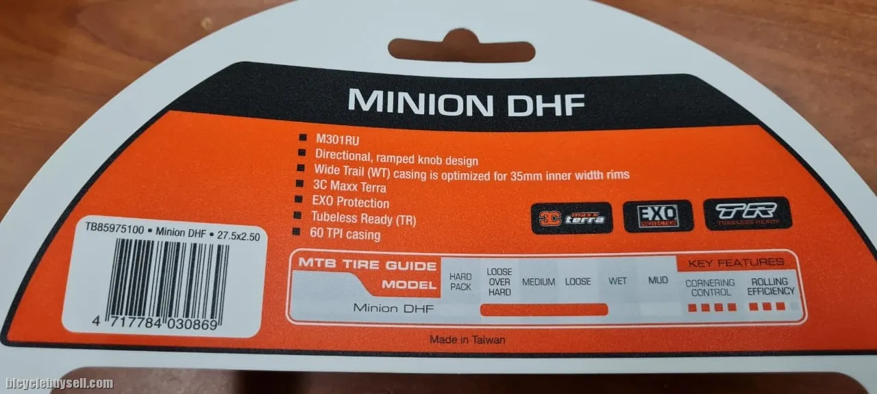 Maxxis Tyre Minion DHF 27.5" x 2.50WT 3CT/EXO/TR