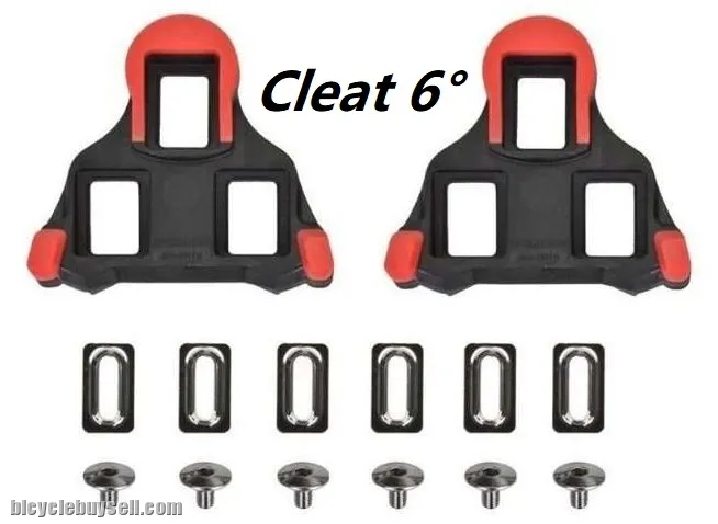 Road Bike Cleat Promend 6 degree SPD (RED &amp; Yellow)