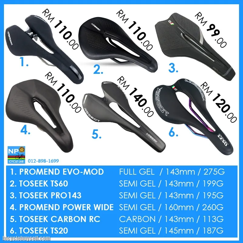 (NP CYCLE LAB KUCHING) BIKE SADDLE ORIGINAL FOR RB/MTB /FOLDING