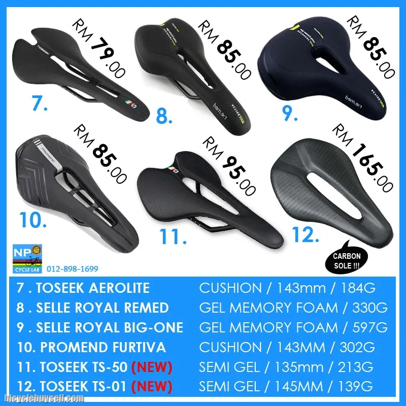 (NP CYCLE LAB KUCHING) BIKE SADDLE ORIGINAL FOR RB/MTB /FOLDING
