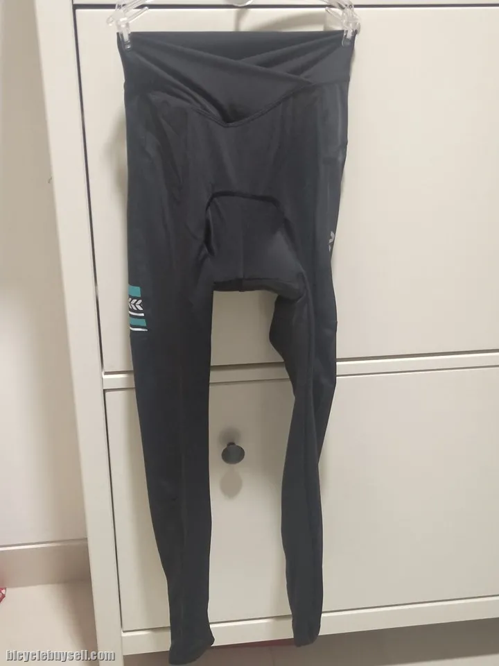 2019 Series Legenda Size XS - Long Cycling Tights Black / Purple with End Zippers