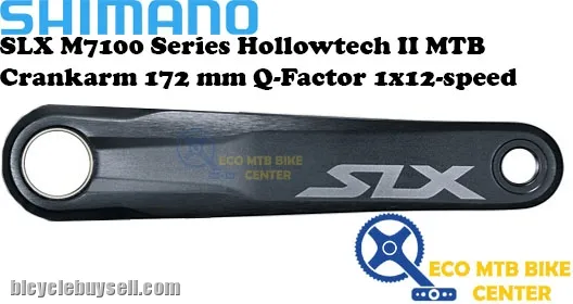 SHIMANO SLX M7100 Series Hollowtech II MTB Crankarm 172 mm Q-Factor 1x12-speed FC-M7100-1