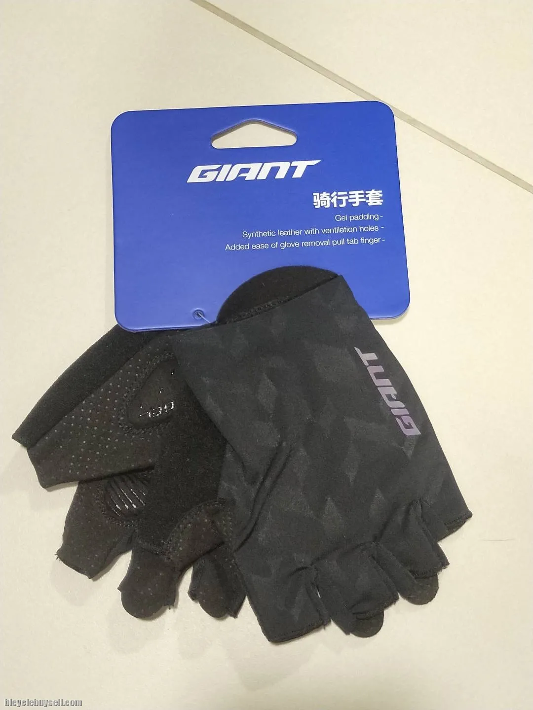 Giant Eins Series Half finger gloves - Black Gel Padding