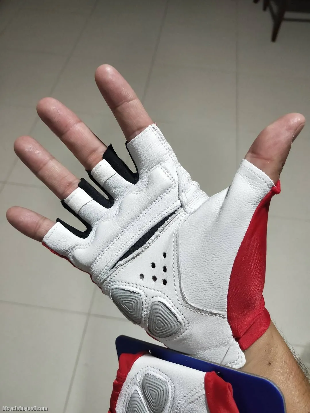 Giant Gallop Series Premium Cycling Gloves Half Finger in Red and Black Color Options Gel Padding