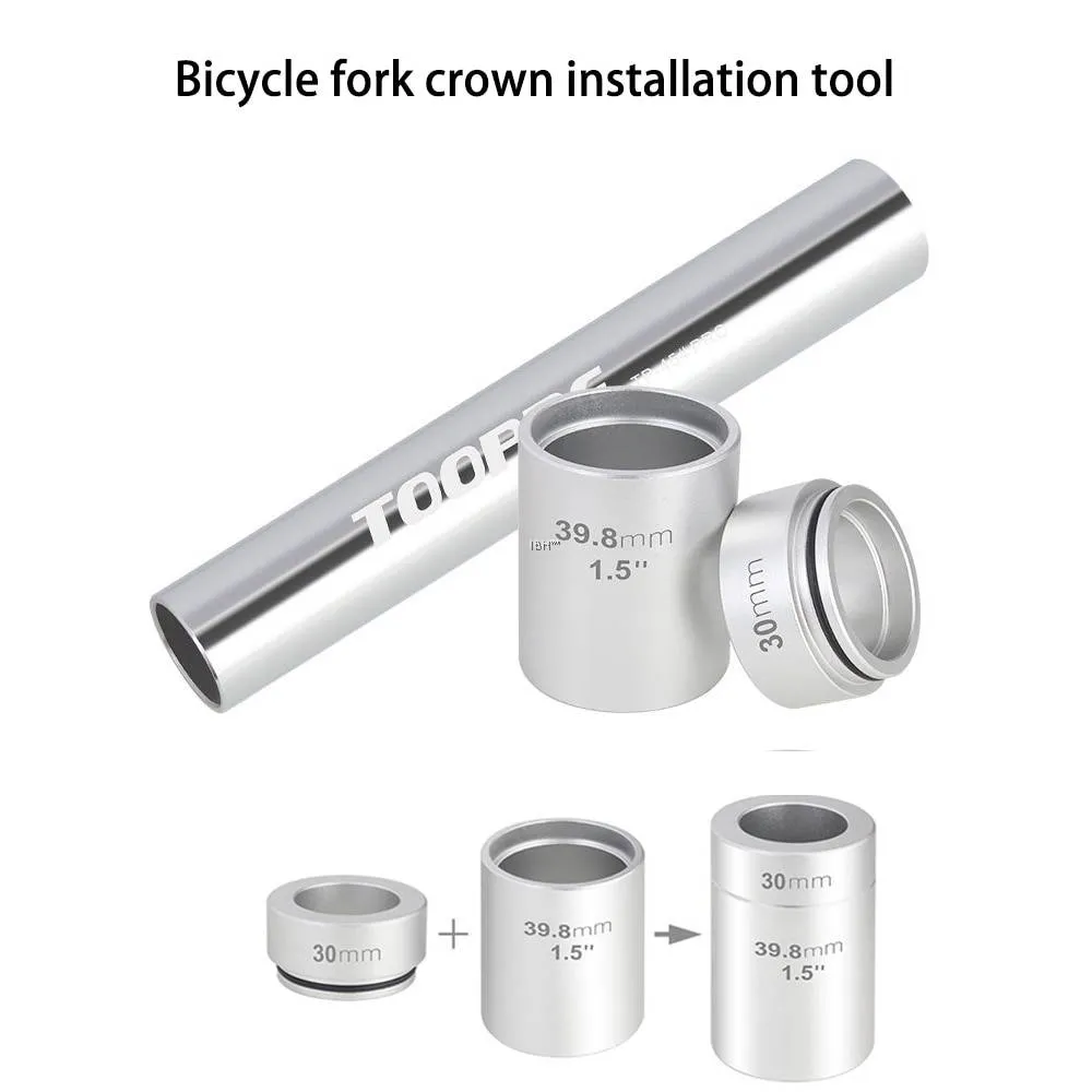 TOOPRE Bicycle Fork Base Installation Aluminum Alloy MTB Road Bike Crown Race Head Tube bottom drive