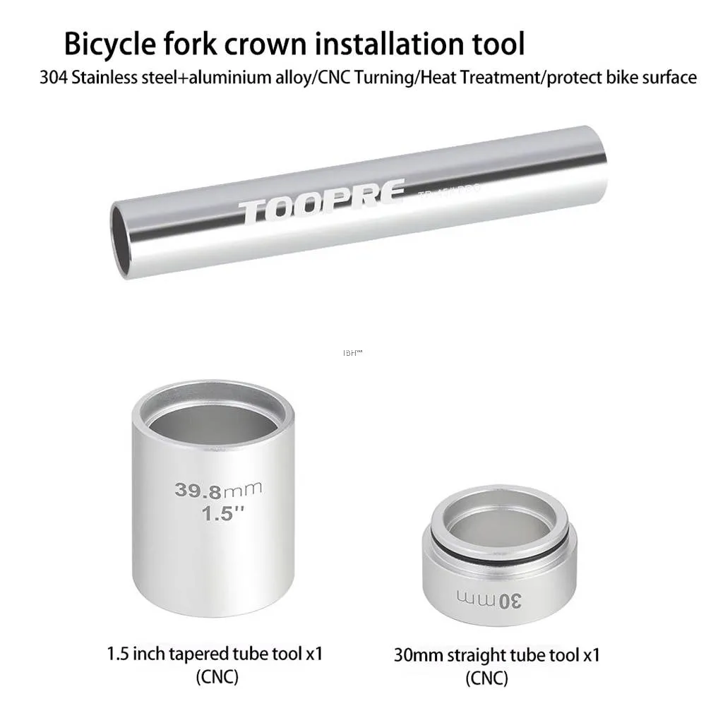 TOOPRE Bicycle Fork Base Installation Aluminum Alloy MTB Road Bike Crown Race Head Tube bottom drive