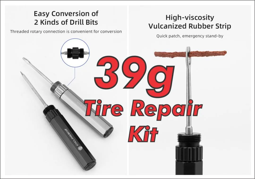 Mini Tubeless Bike Tire Repair Kit Ultralight Basikal Tayar Repair tool Tyre Repair Kit for Mountain