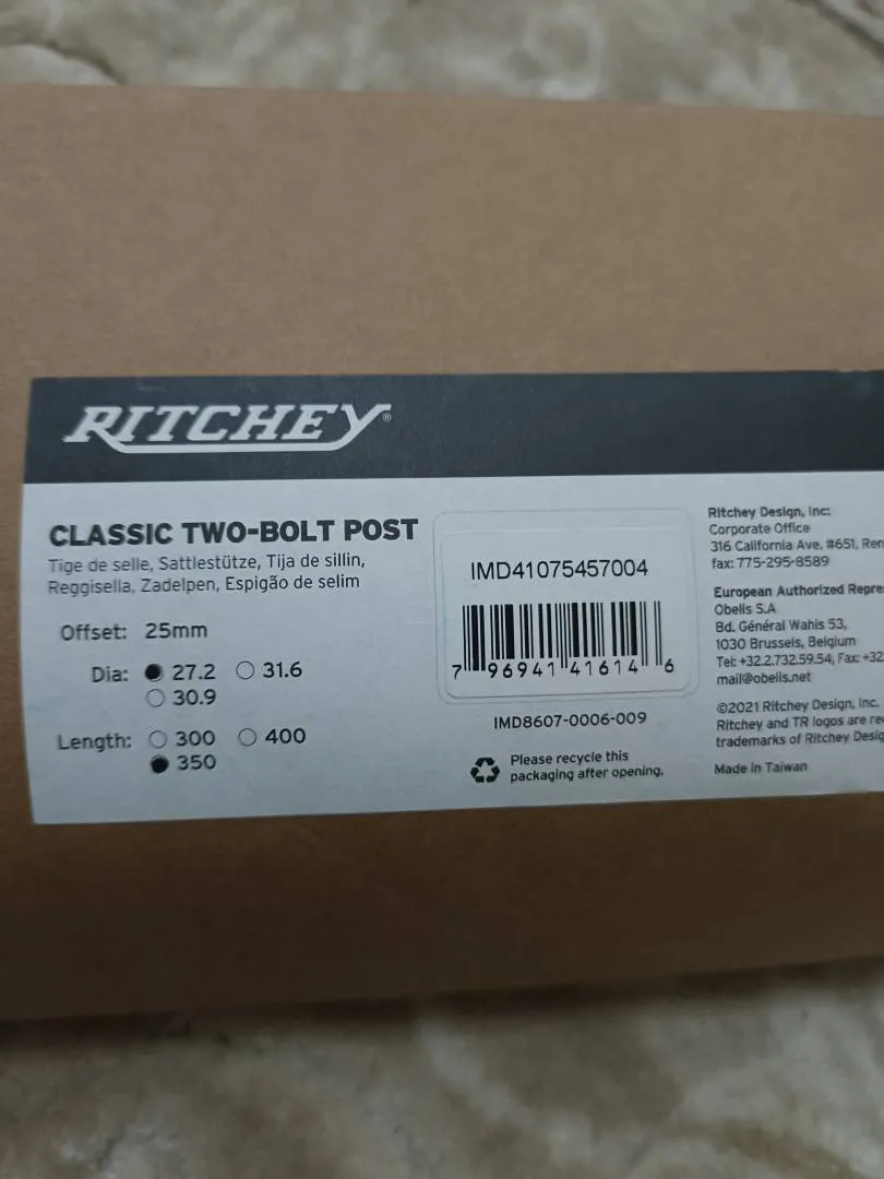 Handlebar, Stem and Seatpost Ritchey