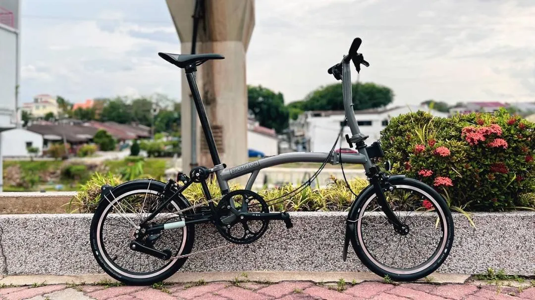 Brompton P Line S4L Storm Grey Metallic 4 speed - READY STOCK