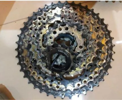 VEROLI 10 SPEED 11-42T CASSETTE SPROCKET - USED 14 MONTHS (MILEAGE LESS THAN 250KM)