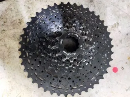SUNRACE USED CASSETTE SPROCKET 11SPEED 11-42T (NOTE SMALLEST COG 11T IS NOT USABLE