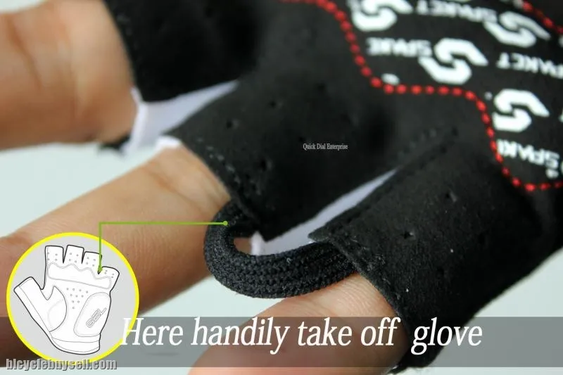 Original ~ Spakct skeleton style half fingers gloves for cycle