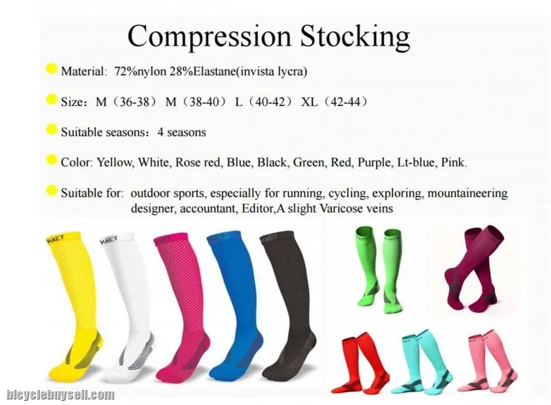 Professional cycling compression stockings