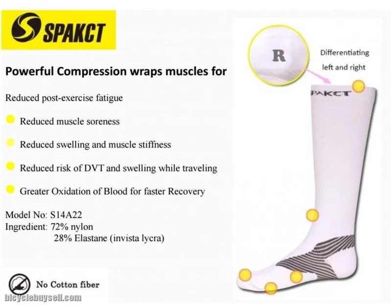 Professional cycling compression stockings