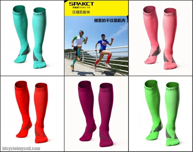 Professional cycling compression stockings