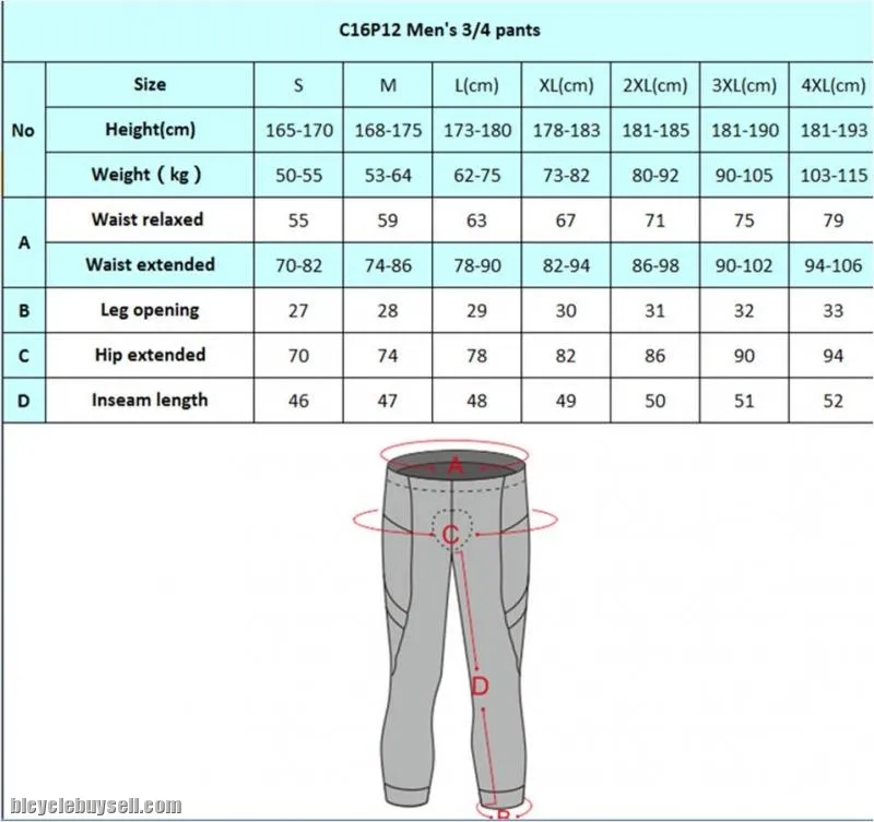 Original Cycle2u `Advanced` bike physical training 3/4 GEL pants ( TOP RANGE )