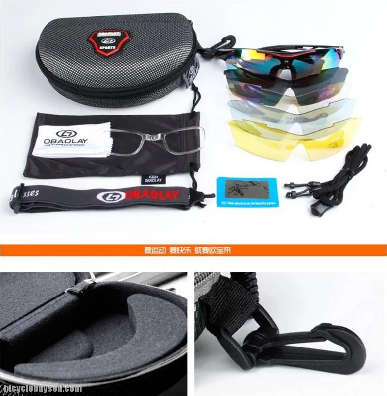 Original ~ OBAOLAY Outdoor Sport Sunglasses With 5 Lense