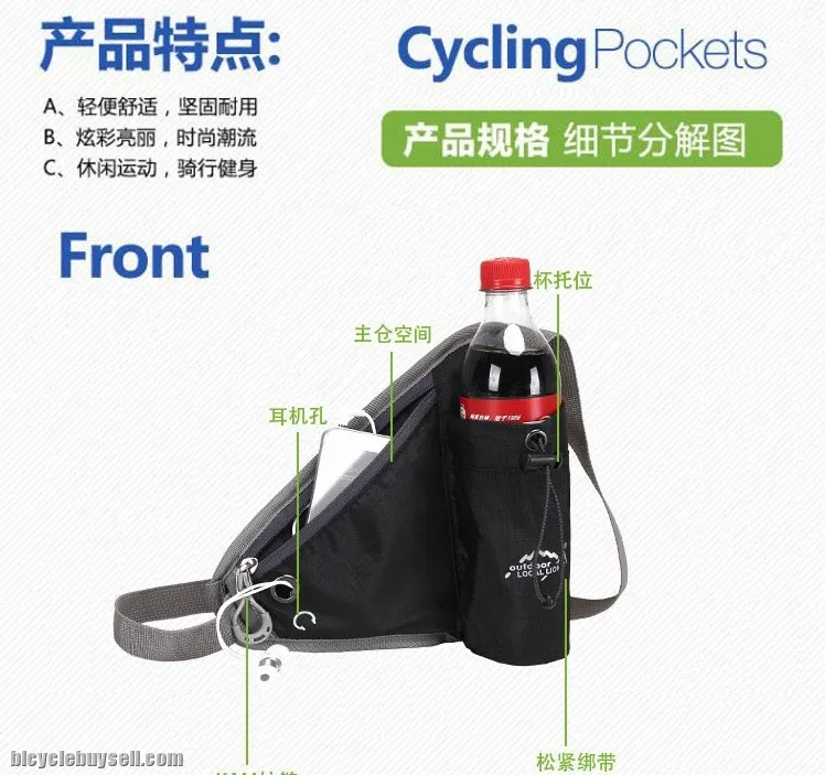 Waist bag running Candy color bottle holder belt