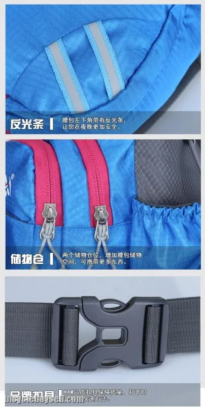 Outdoor Cycling Unisex Dacron Waist Bag