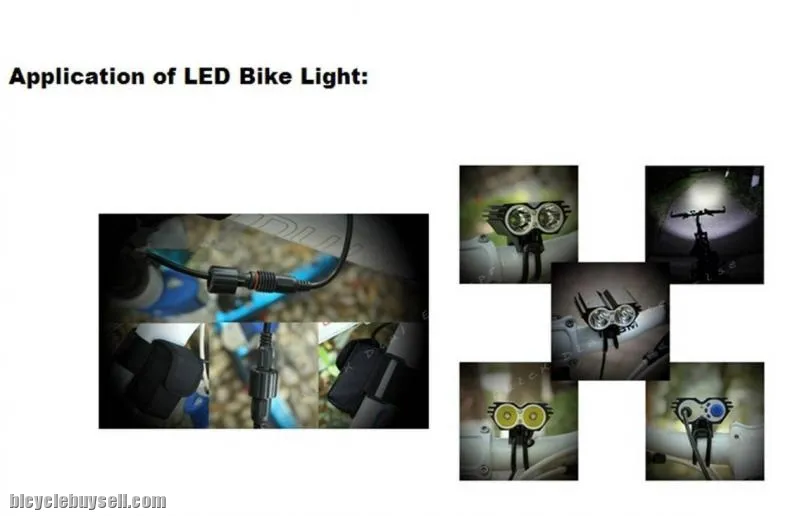 CREE XM-L 2*T6 LED Light for Bike 3000 Lumen