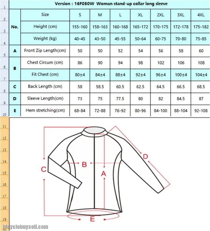 Cycle2u Close-fitting Women Long sleeve Jersey