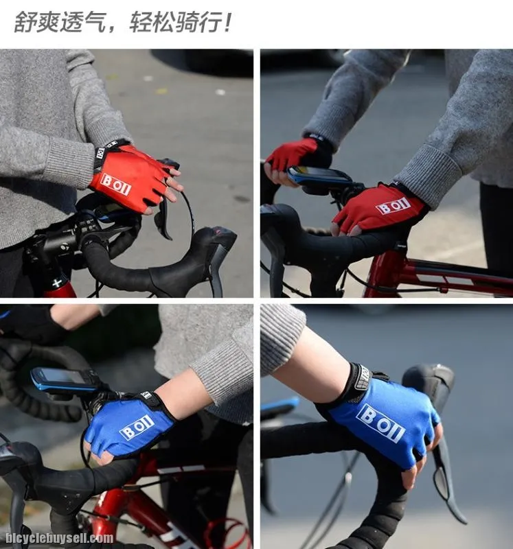 BOI Half Finger Cycling Gloves Slip for mtb bike/bicycle