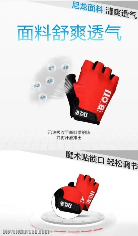 BOI Half Finger Cycling Gloves Slip for mtb bike/bicycle