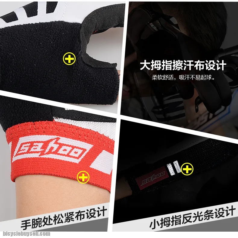 Fashion cycling gloves half finger