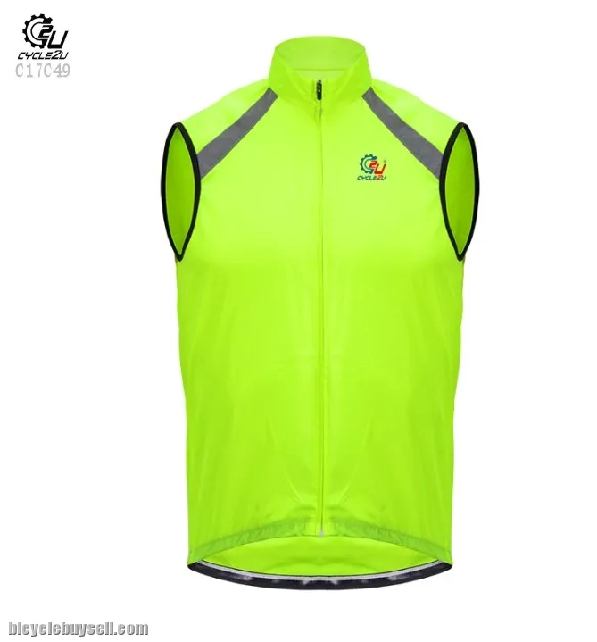 Green/Fluorescent Cycling Vest with reflection