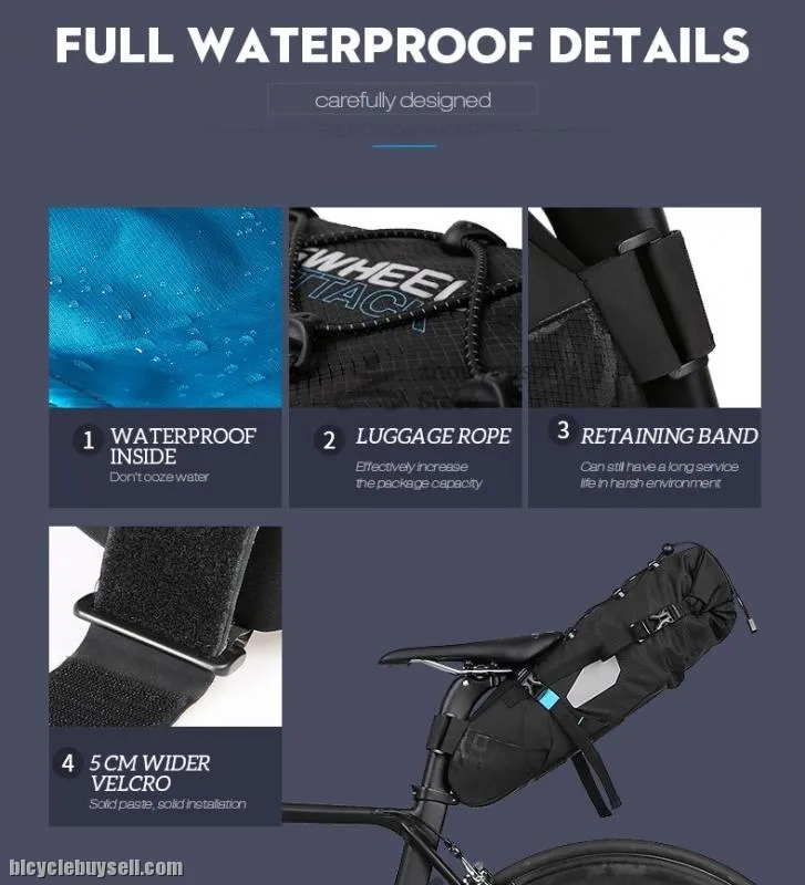bicycle saddle back bike waterproof bag large capacity tail water
