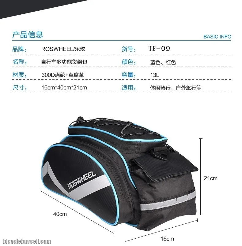 ROSWHEEL Rear Rack Bag