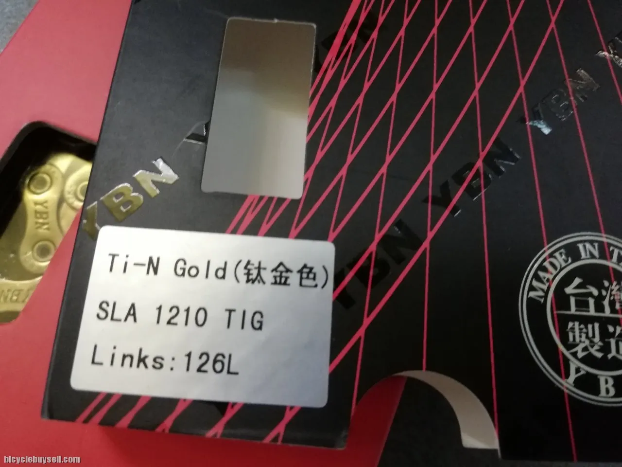 YBN Gold Hollow Heavy Duty chain 126 link 12 speed