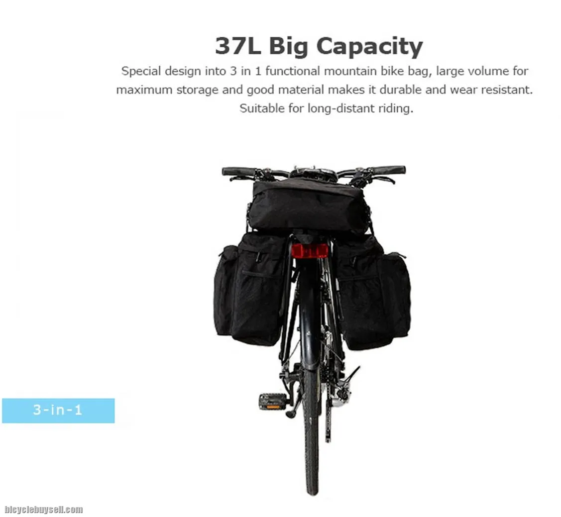 SAHOO 3 in 1 Mountain Road Bicycle Bike Trunk Bags