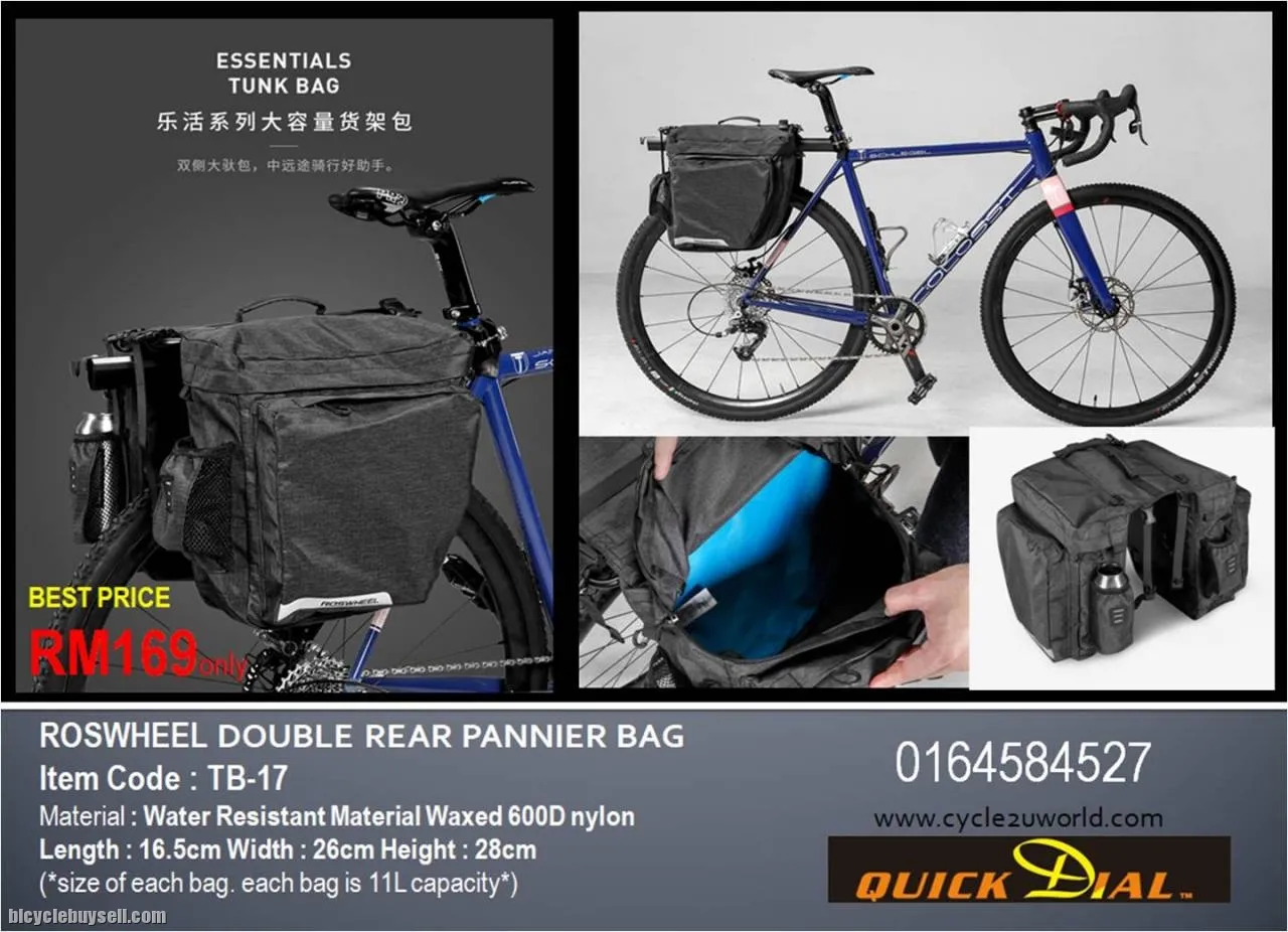 Roswheel DOUBLE REAR PANNIER BAG