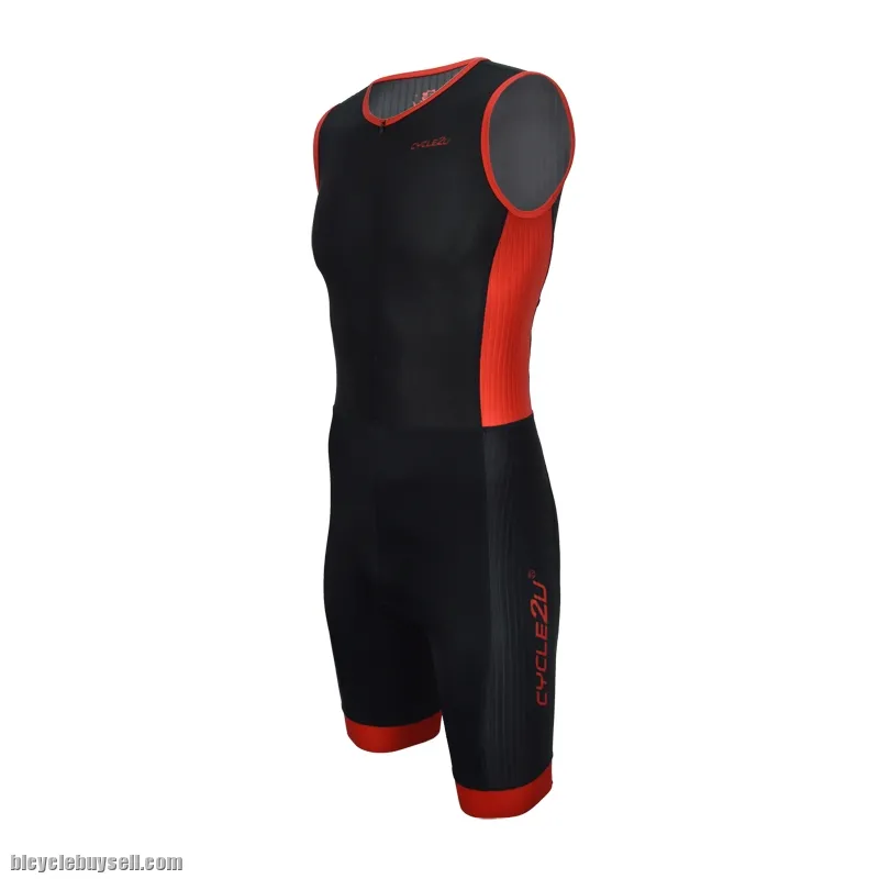 Triathlon Sport cycling compression Trisuit with Front YKK Zipper