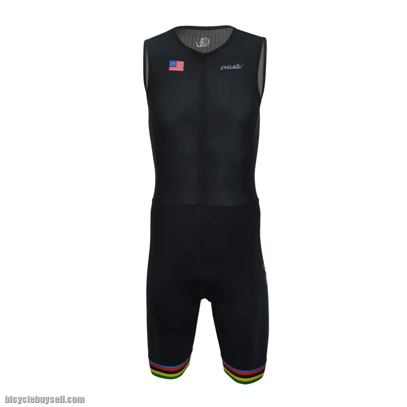 Triathlon Sport cycling compression Trisuit with Front YKK Zipper